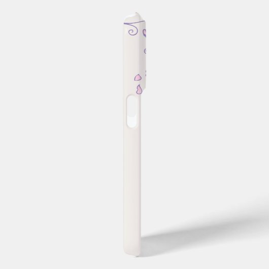 Vogels en kooi roze & paarse naam iphone case (Achterkant / Rechts)