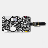 Vogels en kopjes bagagelabel (Voorkant horizontaal)