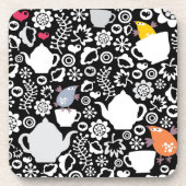 Vogels en kopjes bier onderzetter (Voorkant)