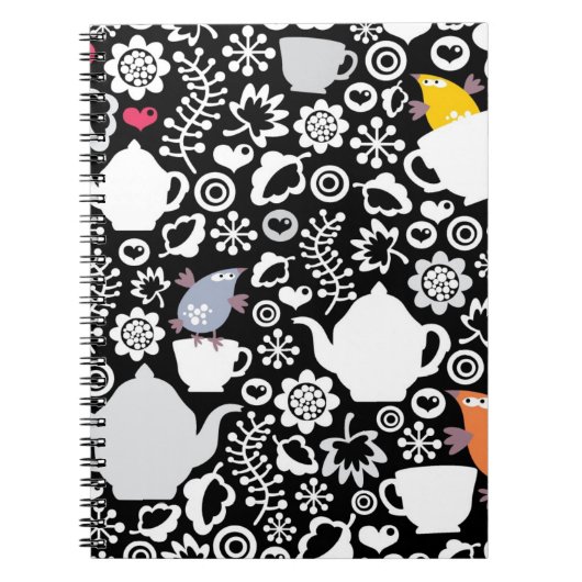 Vogels en kopjes notitieboek (Voorkant)
