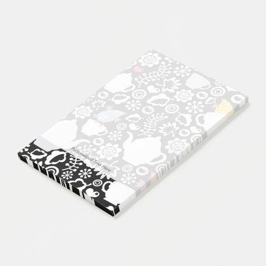 Vogels en kopjes post-it® notes (Schuin)