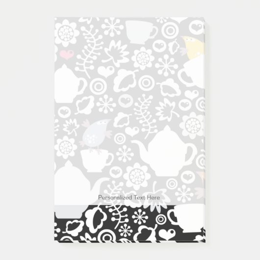 Vogels en kopjes post-it® notes (Voorkant)