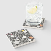 Vogels en kopjes stenen onderzetter (Zijkant)