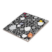 Vogels en kopjes tegeltje (Zijkant)