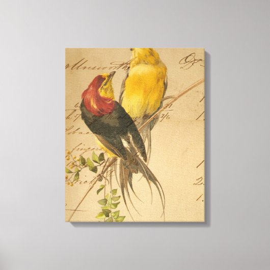 vogels en langerlijker papier canvas afdruk (Voorkant)
