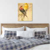 vogels en langerlijker papier canvas afdruk (Insitu (Slaapkamer))