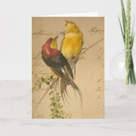 vogels en langerlijker papier, Moederdag Kaart