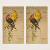 vogels en langerlijker papier visitekaartje (Voorkant /achterkant)