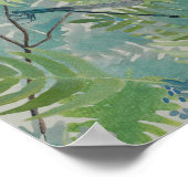 Vogels en libellen Patroon Art Poster (Hoek)