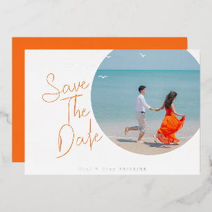 Vogels en luchtig folie Save the Date Uitnodiging