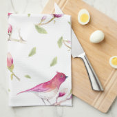 Vogels en Magnoliabomen Theedoek (Quarter Fold)
