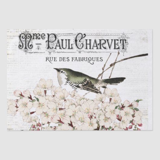 Vogels- en Magnolieweefselpapier Tissuepapier (Voorkant)