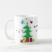 Vogels en muzieknoten Kerst mok (Links)