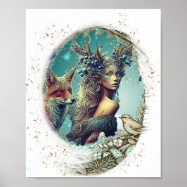 Vogels en Natuur Fantasy Wervelende Fotolijst Poster
