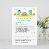 Vogels en nest Hoe goed ken je baby shower? (Staand voorkant)