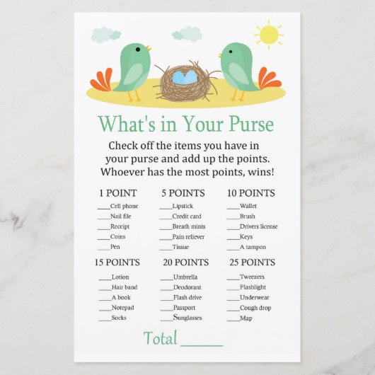 Vogels en nest Wat zit er in je baby show? (Voorkant)