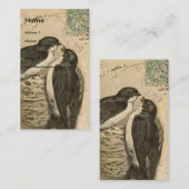  vogels en nesten visitekaartje (Voorkant / Achterkant)