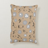  vogels en nestkraft Brown Accent Kussen (Achterkant (Verticaal))