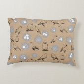  vogels en nestkraft Brown Accent Kussen (Achterkant)