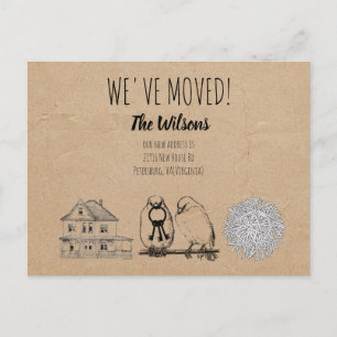  vogels en nestkraft Brown Feestdagenkaart