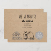  vogels en nestkraft Brown Feestdagenkaart (Voorkant / Achterkant)