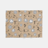  vogels en nestkraft Brown Fleece Deken (Voorkant (Horizontaal))