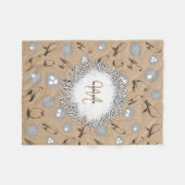  vogels en nestkraft Brown Fleece Deken (Voorkant (Horizontaal))