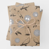 vogels en nestkraft Brown Inpakpapier Vel (In situ)