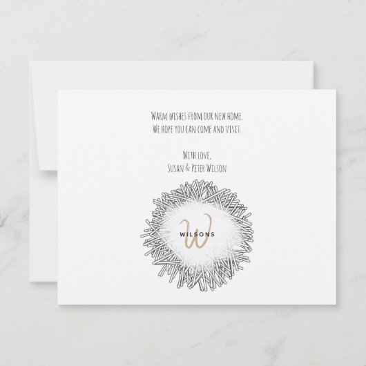 vogels en nestkraft Brown Kaart (Achterkant)