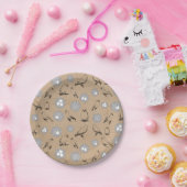  vogels en nestkraft Brown Papieren Bordje (Feest)