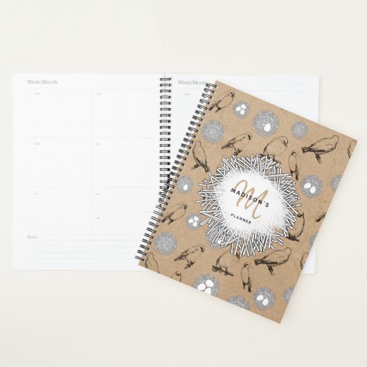 vogels en nestkraft Brown Planner (Display)