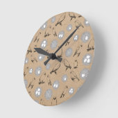 vogels en nestkraft Brown Ronde Klok (Hoek)