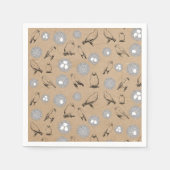  vogels en nestkraft Brown Servet (Voorkant)