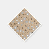  vogels en nestkraft Brown Servet (Hoek)