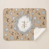 vogels en nestkraft Brown Sherpa Deken (Voorkant (horizontaal))