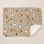  vogels en nestkraft Brown Sherpa Deken (Voorkant (horizontaal))