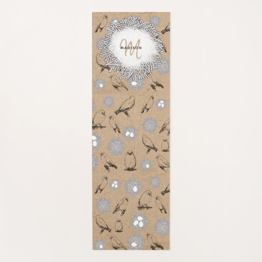  vogels en nestkraft Brown Yogamat (Voorkant)