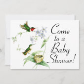 Vogels en nestvogels Uitnodiging tot Baby shower (Voorkant)