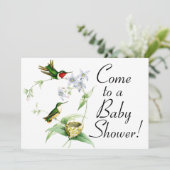 Vogels en nestvogels Uitnodiging tot Baby shower (Staand voorkant)