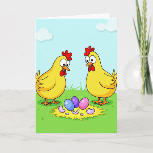 Vogels En Pastel Eieren Kaart