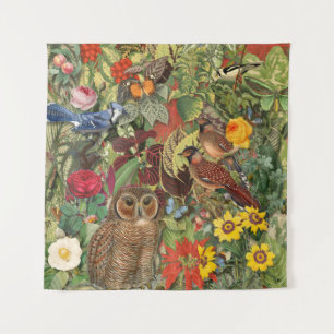 Vogels en Planten Wandkleed