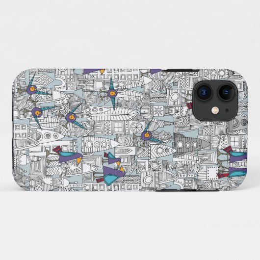 vogels en raketten Case-Mate iPhone case (Achterkant (horizontaal))