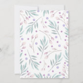 Vogels en Roze Bloemen Woodland Verjaardagsfeest Kaart (Achterkant)