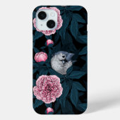 Vogels en roze pioenbloemen met bladeren Case-Mate iPhone case (Achterkant)