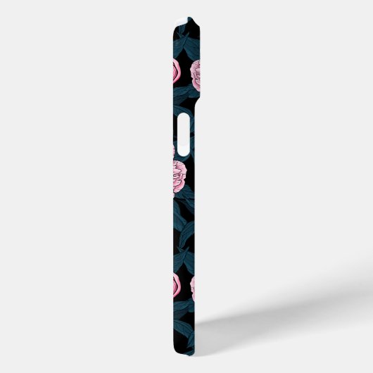 Vogels en roze pioenbloemen met bladeren Case-Mate iPhone case (Achterkant / Rechts)