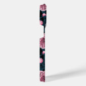 Vogels en roze pioenbloemen met bladeren iPhone hoesje (Rechterkant)