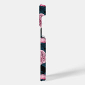 Vogels en roze pioenbloemen met bladeren iPhone hoesje (Linkerkant)