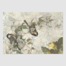  vogels en Rozen Shabby Chic Tissue Paper