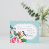 vogels en Rozen van de vogeldag Kaart (Staand voorkant)