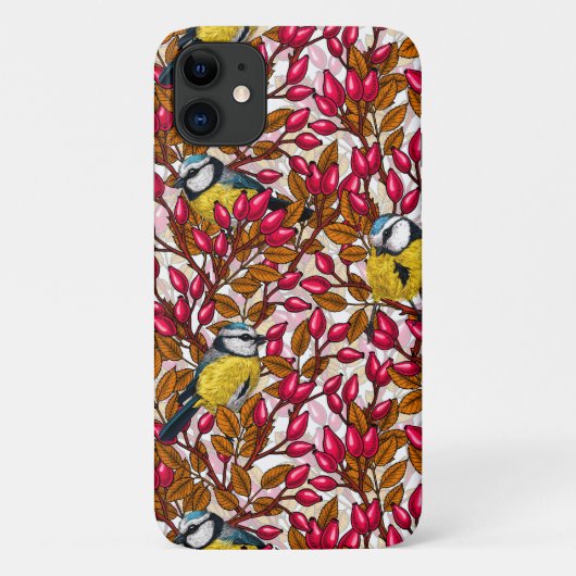Vogels en rozen van honden Case-Mate iPhone case (Achterkant)